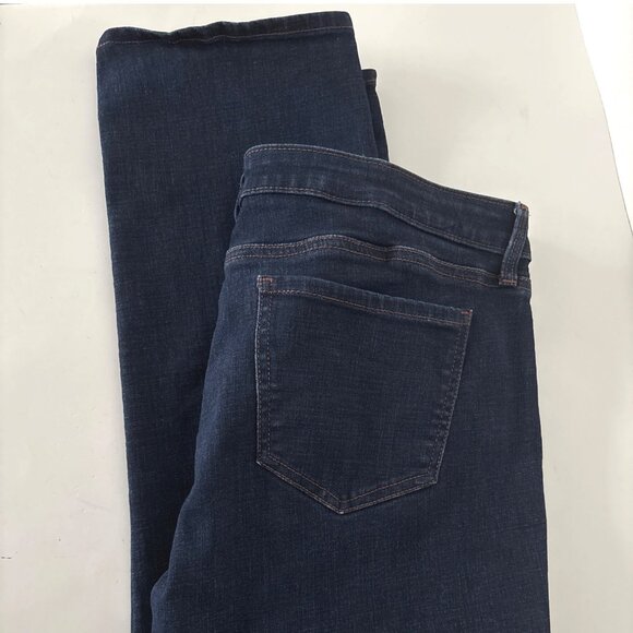 Polished Casual NYDJ Jeans Size 14 Lift Tuck Shaping Dark Wash Slim Straight Leg - Picture 2 of 12